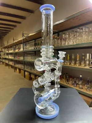 $129.99 • Buy LOOKAH - 16  Inch Glass Water Pipe Bong - Double Honeycomb Perc - Light Blue