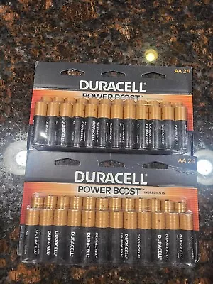 NEW 2-24 Packs(48 Batteries) DURACELL AA Alkaline Sealed Exp 2035 FAST FREE SHIP • $28.99