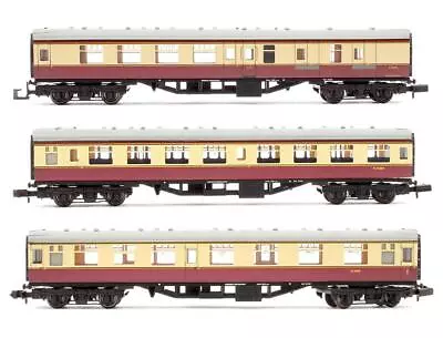 Graham Farish 'n' Gauge Rake Of 3 Br Crimson/cream Mk1 Coaches • £69.50