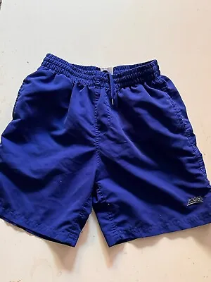 Boys Electric Blue Zoggs Swimming Shorts / Trunks Size Medium Approx Age 10 Year • £2