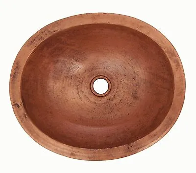 Mexican Copper Bathroom Sink Hand Hammered Oval Drop In  01 Natural Patina • $125.99