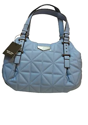 Simply Vera Vera Wang Buena Satchel Womens Medium Handbag Quilted Blue Purse NWT • $59.99