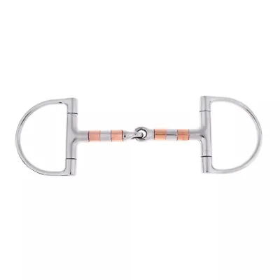 D Ring Snaffle Bit Horse Riding With Copper Roller Stainless Steel Top Quality • $22.99