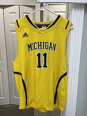 Maize University Of Michigan Basketball Jersey Youth Xl Adidas Awesome Throwback • $29.99