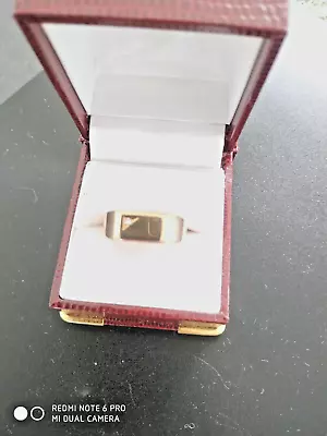 9ct Solid Yellow Gold With Bronze Hues& Diamond Men's Ring. 4.5grams.As New.20mm • $279