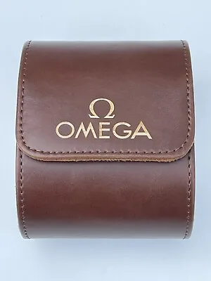 £49.99 • Buy Omega Travel  Roll Case Box Service Pouch Superb Quality Genuine Brown Leather
