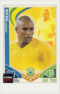 2010 Topps Match Attax World Cup Stars Common Card Gilberto Silva-brazil • £3.09