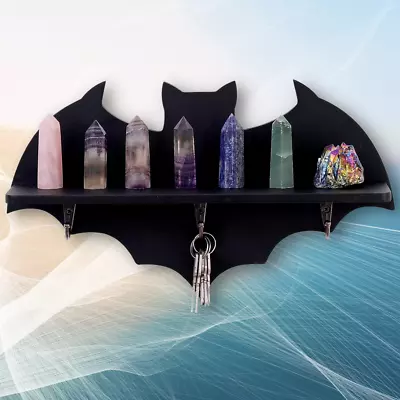 Gothic Bat Shelf Crystal Shelf Coffin Shelf-Spooky Floating Shelves Goth Decor S • $30.89