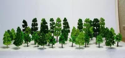 48 Pc. N Scale Mixed Color Trees 12 Pcs 2 3/8 1 3/4 1 5/8 &1 1/4  3 Shades • $14.53