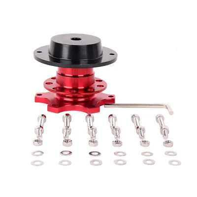 6 Hole Car Steering Wheel Quick Release HUB Racing Adapter Snap Off Boss Kit Red • $18.99