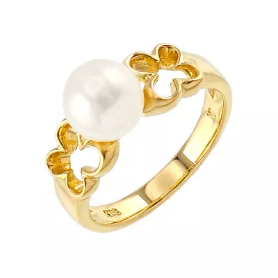 MIKIMOTO PERLITA Akoya Pearl 6.6mm Ring 18K YG 750 Size4.5-4.75(US) 90228297 • $289.19