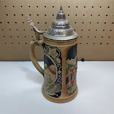 Vintage German Beer Stein With Lid. Free Shipping • $36.95