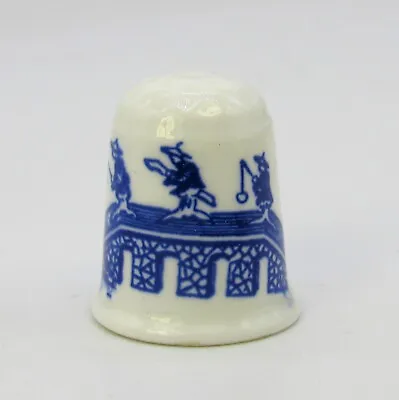 Coalport Collectable Bone China Thimble 'willow' • £2.99