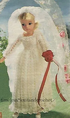 £3.40 • Buy Knitting Pattern For Sindy / Barbie Doll Clothes / Bride - Wedding Dress  (copy)