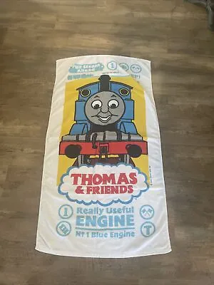 Vintage Thomas The Train & Friends Beach Towel 2001 Full Steam Ahead Blue Engine • $24.99