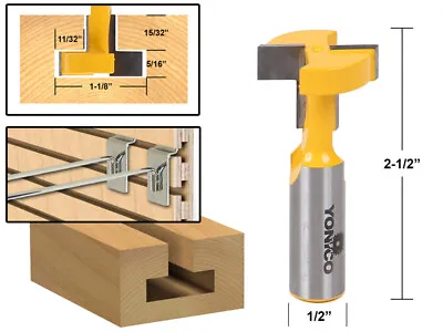 1-1/8  T Slot Router Bit - 1/2  Shank - Yonico 14189 • $16.95