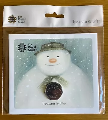 2018 The Snowman 50p BUNC In Royal Mint Pack. Still Sealed In Original Packaging • £3.20