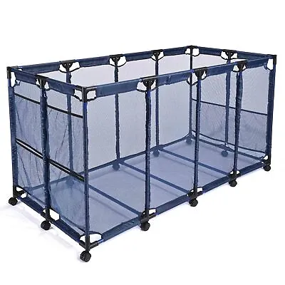 Large Mesh Pool Storage Bin Organizer Metal Frame Rolling Cart Storage Pool Toy • $89.90