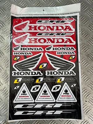 £7.99 • Buy Honda Sticker Sheet Decals Motocross Mx Enduro Pit Bike HONDA CRF CR