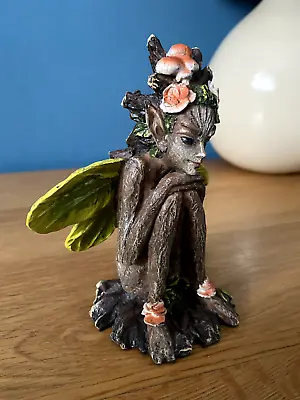 Forest Sprite Ornament With Green Wings Figurine Fairy Pixie New & Boxed 14cm • £20.95