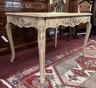 Antique French Bleached Oak Louis XV Side Table Bureau Plat Writing Library Desk • $1200