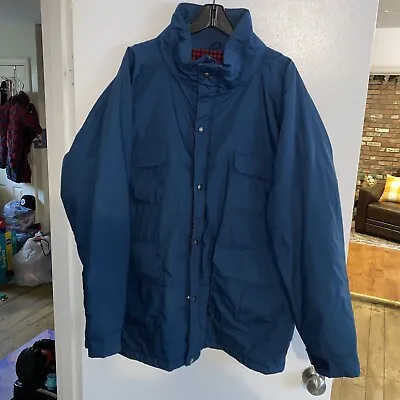 Vintage Woolrich Thinsulate Jacket Mens Parka Field  Blue Coat Size XXL USA • $49.97