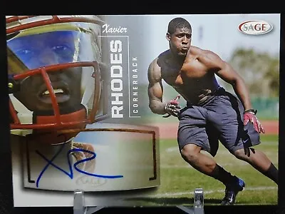 🔥 2013 SAGE Xavier Rhodes Rookie Auto Silver Vikings Florida State Colts RC 🔥 • $6.99