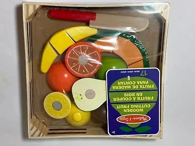 Melissa & Doug Wooden Play Food Kitchen - Fruit Cutting Set - New Sealed Age 3+ • $26.99