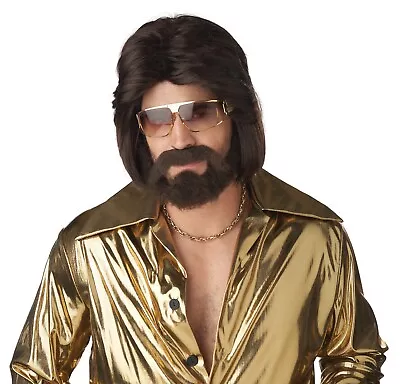 Sexy 70's Playboy Man Disco Saturday Night Fever Adult Costume Wig • $28.88