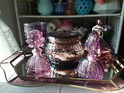 Vintage Purple BEAUTIES Vanity Perfume Set SO VERY CHIC & ABSOLUTELY BEAUTIFUL! • $220