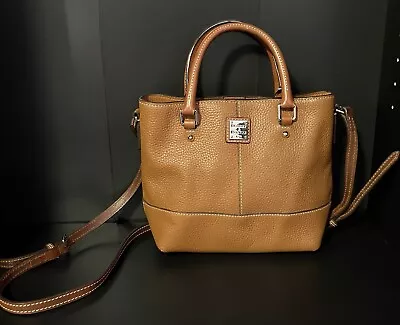 Dooney & Bourke Mini Chelsea Shopper Tan Pebbled Leather Satchel Tote • $60