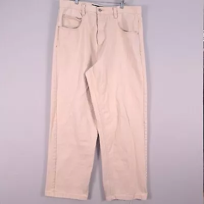 South Pole Jeans Mens 38 Beige Wide Leg Baggy Y2K Loose Relaxed Skater • $54.99