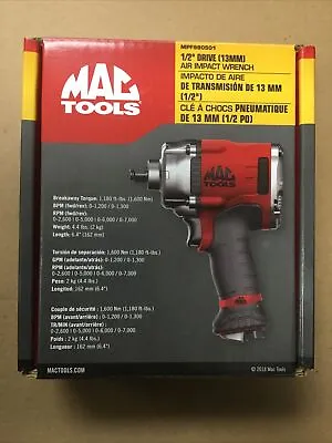 MAC Tools 1/2” Drive Air Impact Wrench MPF980501 • $349.95