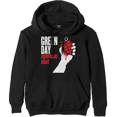 Green Day Hoodie American Idiot Hooded Top Official Black Rock Band Licensed • $36.97