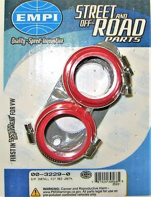 $19.40 • Buy Vw Bug Red Urethane  Dual Port Intake Boots Kit W/good Screw Clamps Radke 3229