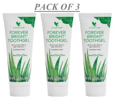 3 Forever Living Bright Toothgel With Aloe Vera NO Fluoride 4.6oz Exp 01/2025 • $29.99