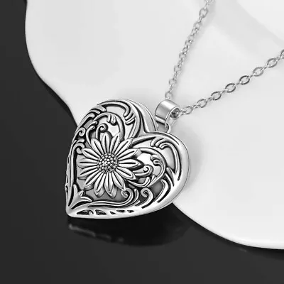 Heart Heaven Keepsake Urn Pendant Ashes Necklace Funeral Memorial Jewellery  UK; • £14.95