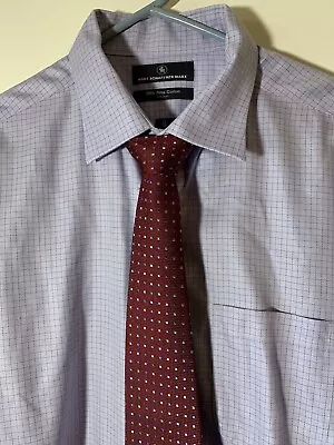 Hart Schaffner Marx Men’s Dress Shirt Blue 17-35 With CM Gold Series Tie Combo • $22.50