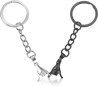 Ouligay 2Pcs Couple Keyring Keychain Pinky Promise Gift For Boyfriend Couple For • £4.86
