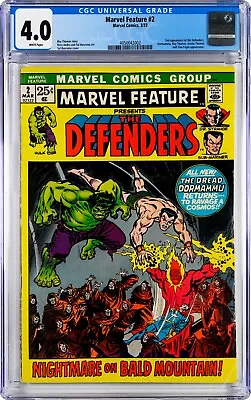 Marvel Feature #2 CGC 4.0 (Mar 1972 Marvel) Roy Thomas Story 2nd Defenders App • $75