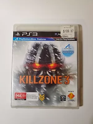 PS3 Sony Playstation Killzone 3 Video Game W Manual FREE SHIPPING ✅ • $14.98