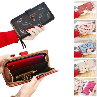 Ladies Glitter Wallet Long Zip Purse Card Phone Holder Case Women Clutch Handbag • £5.99