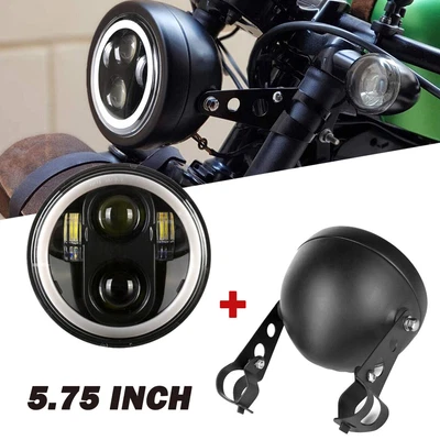 $65.99 • Buy 5.75  LED Headlight + Housing Mount Bracket For Yamaha V-Star XVS 650 950 1100