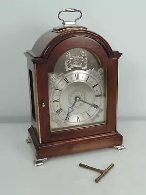 Triple Fusee 8 Bells Musical Bracket Clock Silver Mount Elliott  • $7185.07