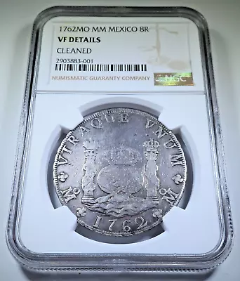 NGC 1762 Mexico Silver 8 Reales Spanish Colonial 1700's Pirate Treasure Coin • $489.95