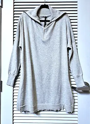 Gray Zip-up Neck Wide Collar/ Turtleneck Knit Dress 1XL • £17.52