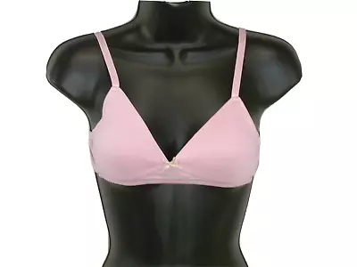 Nicole Miller NY Bra 32A Pink No Wire Lightly Lined Padded Wire Free • $6.99