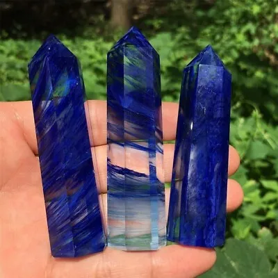 Natural Blueberry Quartz Tower Healing Crystal Point Chakra Reiki Obelisk Decor • $14.99