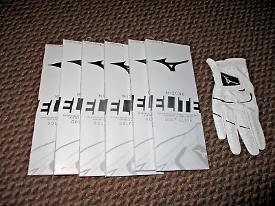 Lot Of 6 New Mizuno Elite Golf Gloves ML Medium Large Right For LH Player • $39.99