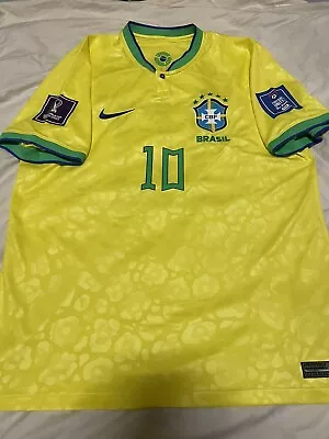 100% Official Brazil Neymar JR 2022 World Cup Home Jersey Shirt Authentic Nike • $99.99